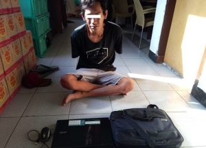 Pria Pengangguran Curi Laptop Sekolah untuk Beli Miras
