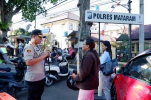 Antisipasi Curanmor, Polres Mataram Razia Kendaraan Roda Dua