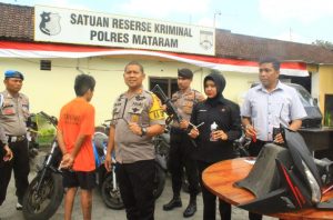 Sungguh Nekat, Pria Bertato Asal Bima Curi Motor Perwira Polda NTB