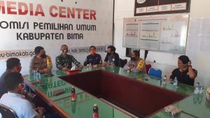 Perkuat Koordinasi, Dandim dan Kapolres Sambangi KPU Kabupaten Bima