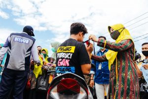 “Gebrak Masker” TP PKK NTB Sisir Kota Bima