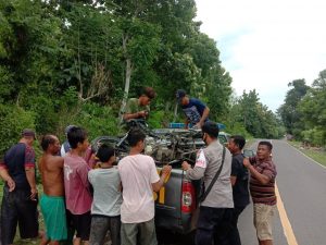 Tabrakan maut dump truk vs motor di Kempo Dompu, satu orang tewas di tempat