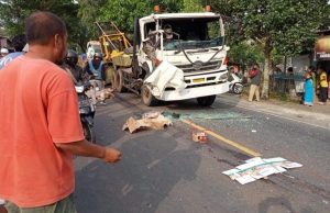 Tabrakan beruntun di Lombok Tengah, satu orang tewas terlindas truk fuso