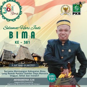 Ucapan Selamat Hari Jadi Bima Ke 381 Tahun Dari DPRD NTB Dapil VI