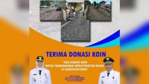 Sindir Pemkab Bima, Mahasiswa Kumpulkan Dua Kardus Koin untuk Perbaiki Jalan Rusak
