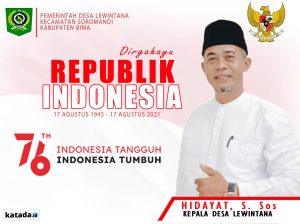 Ucapan Selamat HUT RI ke-76 Kepala Desa Lewintana Bima