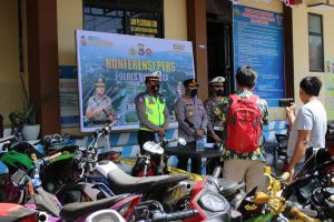 Bikin Resah Warga, Polisi Amankan 78 Motor Berknalpot Bising di Kota Bima