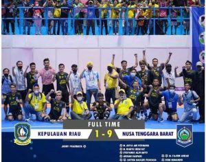 PON Papua 2021: Tim Futsal NTB Tekuk Kepulauan Riau, Skor 9-1