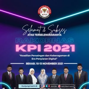 KPID Provinsi NTB Mengucapkan Selamat Atas Terselenggaranya Rakornas KPI 2021