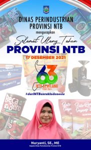 Ucapan HUT NTB Dari Dinas Perindustrian