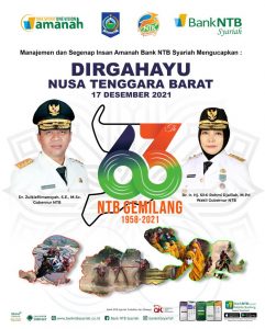 Bank NTB Syariah Selamat HUT Provinsi NTB Ke-63 Tahun