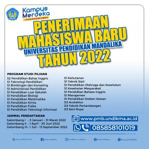 Buruan Daftar! UNDIKMA Buka Penerimaan Mahasiswa Baru Tahun 2022