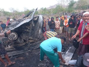 Pick Up Bermuatan BBM Terbakar, ASN Dishub Dompu dan Istri Tewas Terpanggang