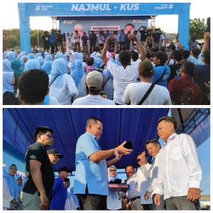 Lautan Masyarakat Antusias Sambut Pengukuhan Tim Pemenangan Najmul-Kus di Kecamatan Bayan
