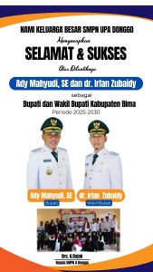 Nami Keluarga Besar SMPN Upa Donggo Mengucapkan Selamat Atas Pelantikan Bupati dan Wakil Bupati Kabupaten Bima Periode 2025-2030
