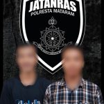Dua terduga pelaku saat diamankan. (foto: dok Polresta Mataram)