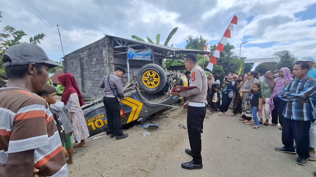 Ini Kronologi Kecelakaan Beruntun Mobil Patroli Polsek Hu’u, Kapolres Dompu Jamin Proses Hukum Transparan