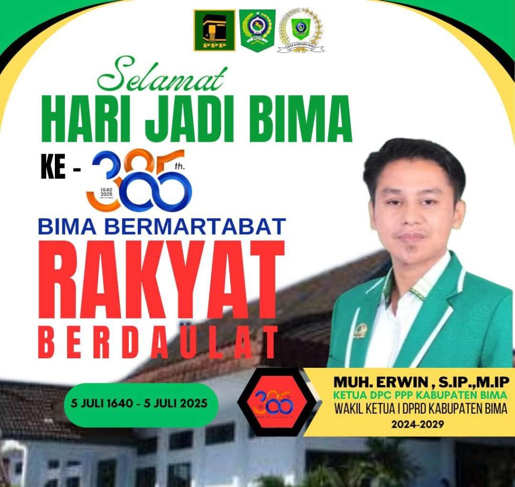 Wakil Ketua DPRD Bima, Muh. Erwin Sampaikan Selamat Hari Jadi Bima Ke-385