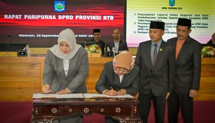 DPRD NTB Sahkan APBD-P NTB 2025, Defisit Rp6,89 M Ditekan Lewat Pembiayaan