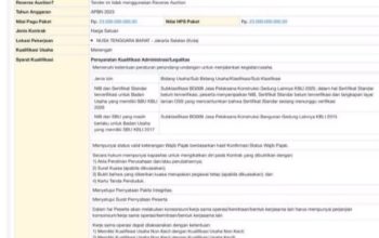 Screenshot LPSE pekerjaan