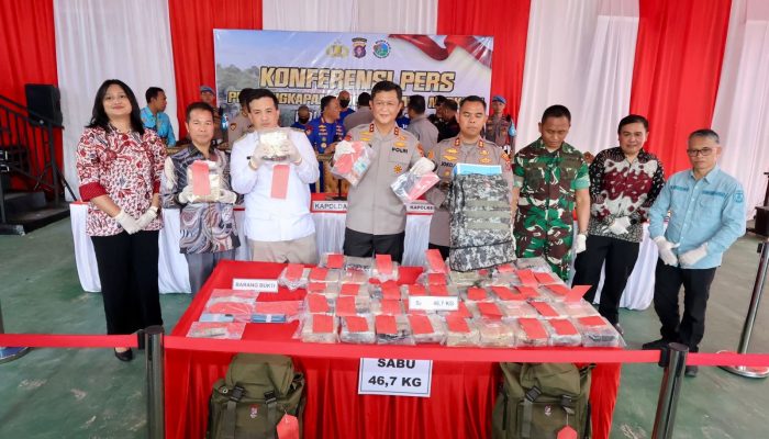 Polda Kalteng Gagalkan Penyelundupan 46,7 Kilogram Sabu, Sabet 4 Tersangka