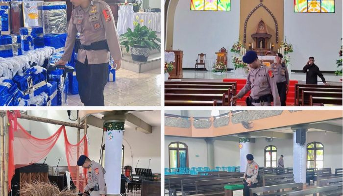 Sigap! Tim Brimob NTB Sterilisasi Gereja Jelang Puncak Perayaan Natal 2025