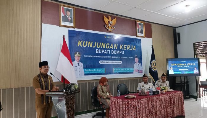 Kunjungi LPKA, Bupati Dompu Dorong Anak Binaan Bangkit dan Berdaya