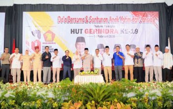 Hadiri HUT Gerindra ke-18, Wabup Syirajuddin Tekankan Kolaborasi Bangun Dompu