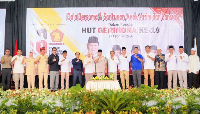 Hadiri HUT Gerindra ke-18, Wabup Syirajuddin Tekankan Kolaborasi Bangun Dompu