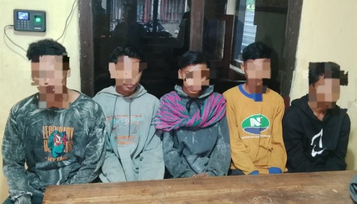Polsek Bolo Bersama Polsek Madapangga dan Puma Polres Bima Amankan Lima Terduga Pelaku Penganiayaan di Desa Nggembe