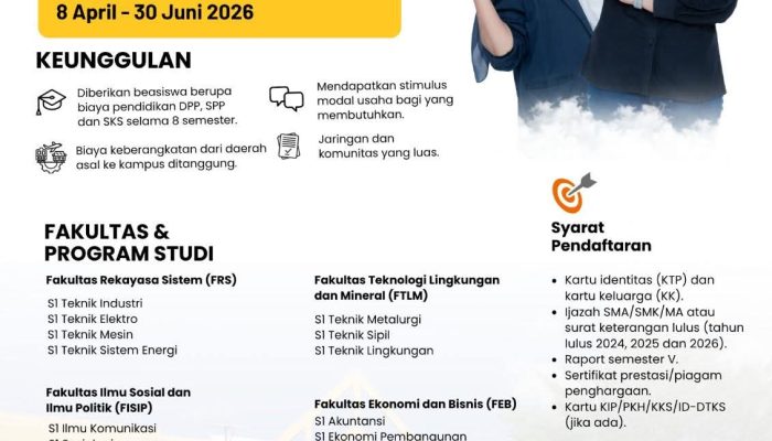 Kesempatan Emas! Tanggung Biaya Kuliah-Modal Usaha, UTS Buka Beasiswa Nusantara 2026