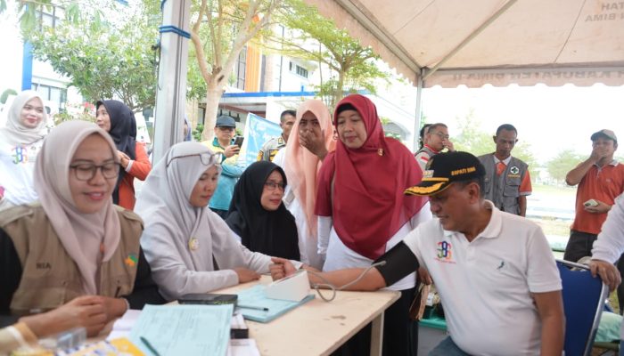 Bupati Bima Perkuat GERMAS, 129 Warga Ikuti Skrining Kesehatan Gratis