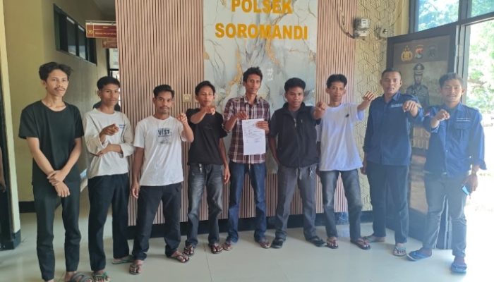 Diduga Ludahi Mahasiswa, Kades Punti Dilaporkan ke Polsek Soromandi