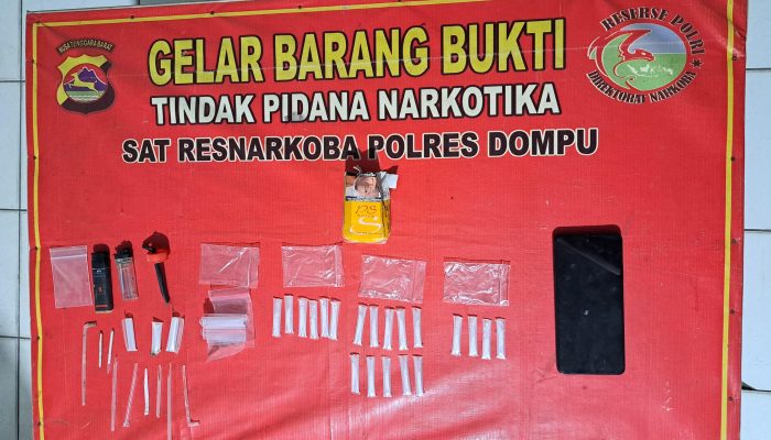 Polres Dompu Sita Sabu 8,18 Gram, Seorang Pria Diamankan