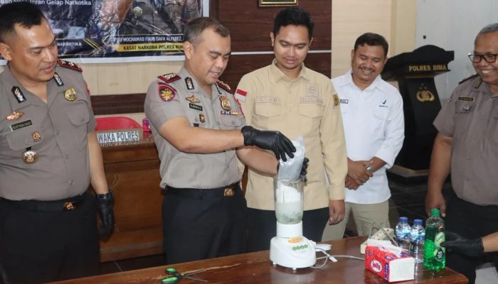 Perangi Narkoba, Polres Bima Musnahkan 530,303 Gram Sabu